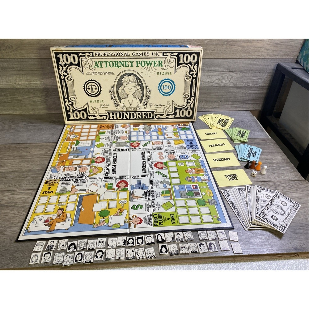 Attorney Power Board Game Vintage 1982‎ Only Missing Red Dice